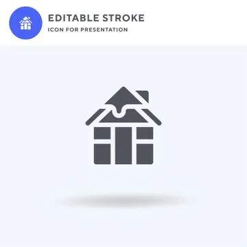 Cabins icon vector, filled flat sign, solid pictogram isolated on white, logo 스톡 일러스트