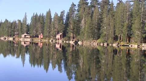 Cabins on a lake Video stock 42464094