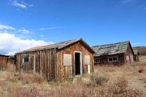 Cabins in Ruin 스톡 사진