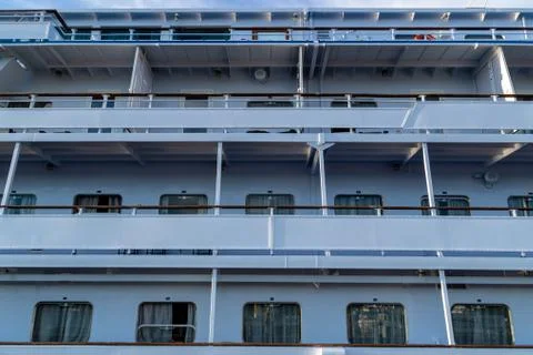 Cabins of the ship outside Foto stock
