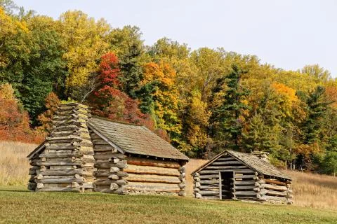 Cabins at Valley Forge Foto stock