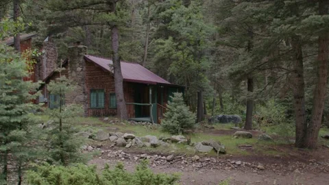 Cabins in the woods Stock Footage 204881664