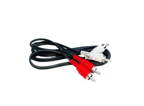 Cable 2rca to 2 rca ?? composite av Stock Photos