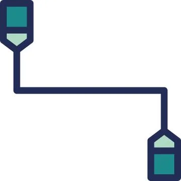 Cable accessories icon or logo illustrator Stock Illustration