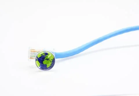 Cable and globe Stock Photos