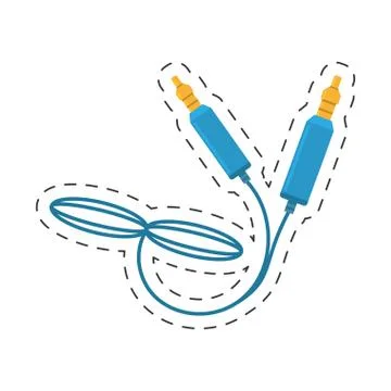 Cable audio video plug computer technology Illustrazione stock