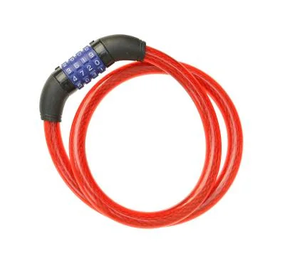 Cable bike lock Stock Photos