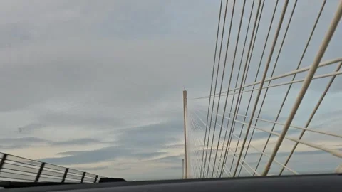 Cable Bridge Stock Footage 287854595
