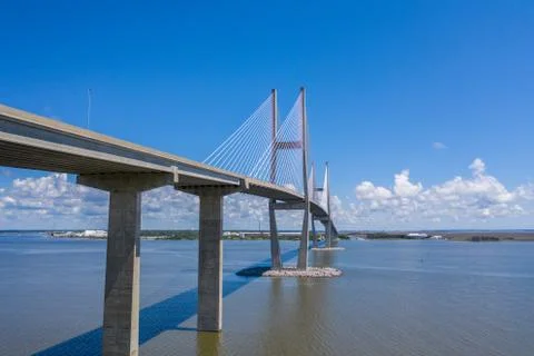 Cable Bridge 库存照片