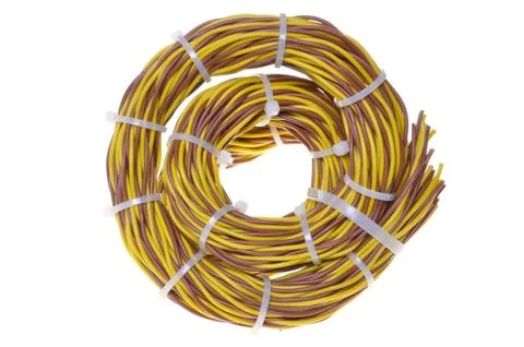 Cable bundles in data communication networks isolated on white Stock-Fotos