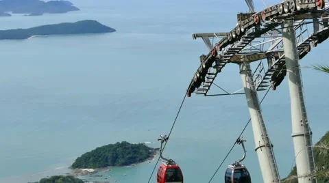 Cable Cab Panaromic Video stock 50538884