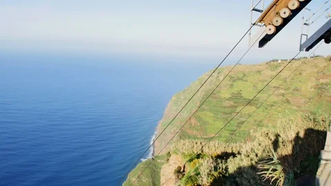 Cable car in Achadas Da Cruz, Madeira. Stock-Footage 102674595