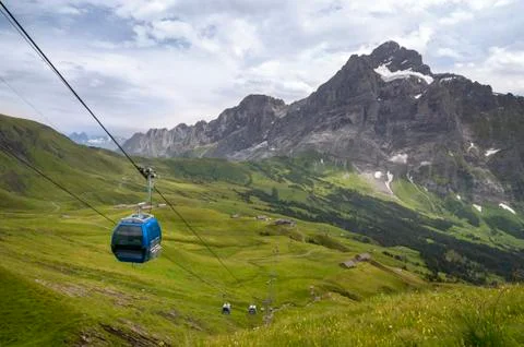 Cable car in the alps Stock Photos