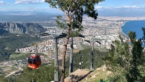 Cable Car in Antalya. Turkey Stock Footage 112528095