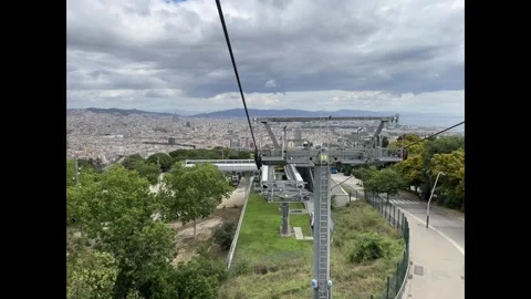 Cable Car Barcelona Stock Footage 308724198