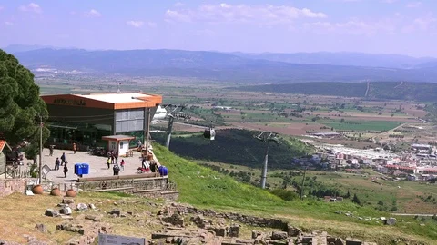 Cable car, Bergama, Turkey Video stock 90136217