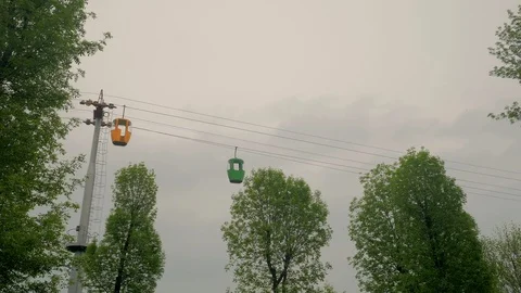 Cable car bottom view Stock Footage 108090308