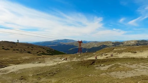 Cable car in Busteni Romania Stock Footage 103410657
