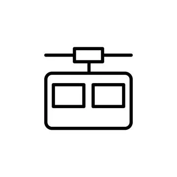 Cable car cabin icon. Element of minimalistic icons for mobile concept and web Illustrazione stock