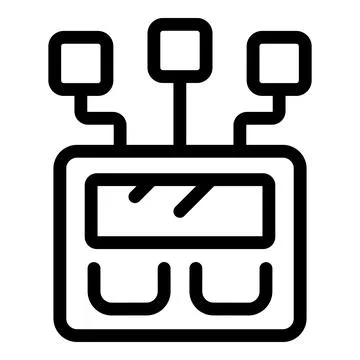 Cable car cabin icon representing mountain transport system Stock Illustration