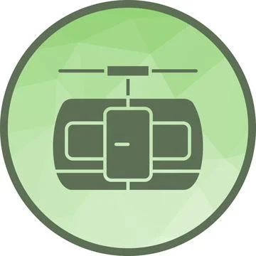 Cable Car Cabin icon vector image. Illustrazione stock