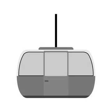 Cable Car Cabin icon vector image. Stock Illustration