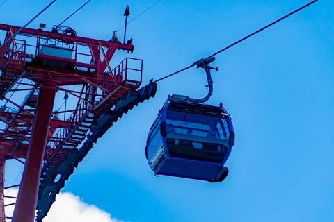 The cable car cabin. Foto stock