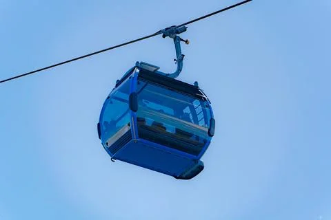 The cable car cabin. 스톡 사진