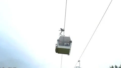 Cable car cabins overhead movement Video stock 296238482