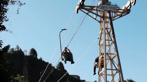 Cable car from the city of Campos do Jordao 02 Video stock 24107978