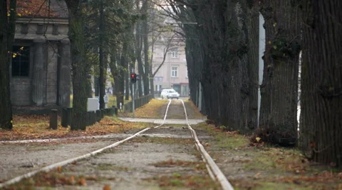 Cable car in the City Stock Footage 44469253