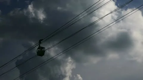 Cable car in cologne, germany Stock Footage 12248275