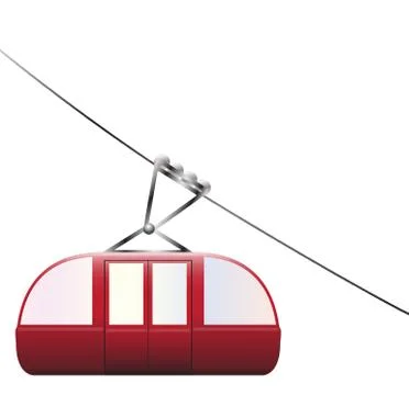 Cable Car Downhill Stock Illustration