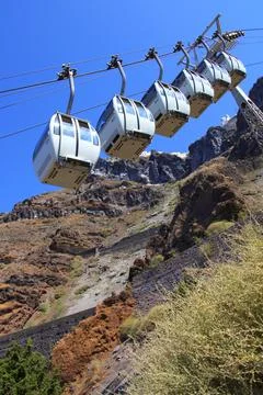 Cable Car Elevator, Santorini, Cyclades Islands, Greece Foto stock