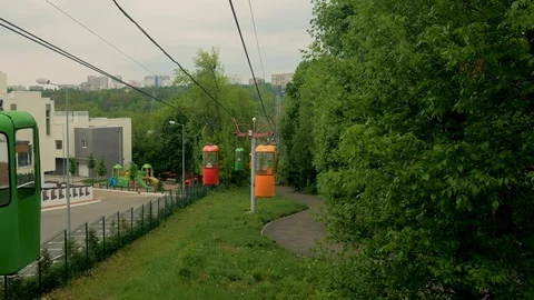 Cable car following view Stock Footage 108090205
