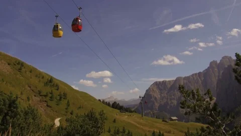 Cable car Forcelles Stock Footage 79892077