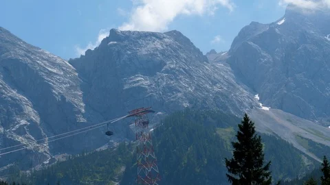 Cable car in the German Alps Stock Footage 120647286