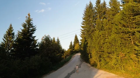 Cable Car Gliding Down 4K Stock Footage 95746900