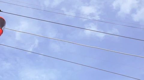 The cable car goes down the hill 動画素材 59506698