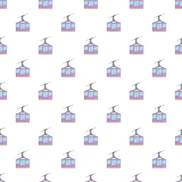 Cable car gondola pixel pattern on white background 스톡 일러스트