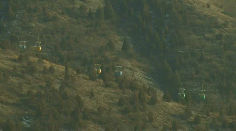 Cable car at the Great Wall of China Stock Footage 309822