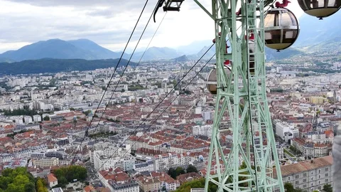 Cable car in Grenoble. Stock Footage 96223756