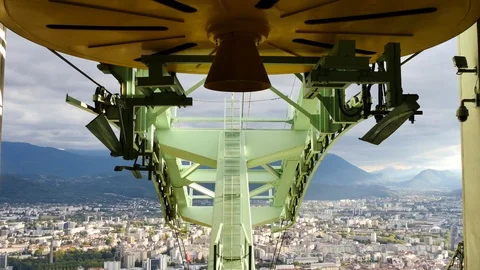 Cable car of Grenoble Stock Footage 96223775