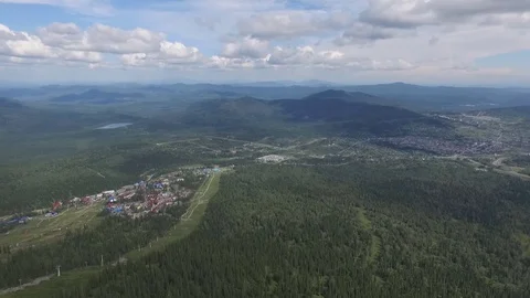 Cable car from height of bird's flight Video stock 71224100
