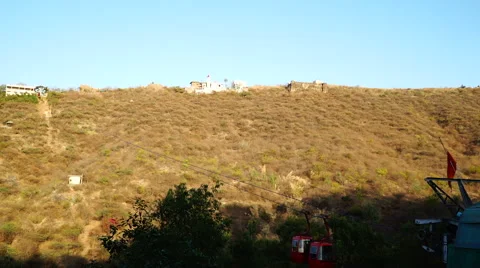 Cable car. Hill. Time lapse. Stock Footage 62681508