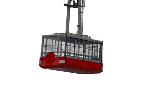 Cable car isolated on white Stock Photos