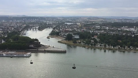 Cable car in Koblenz Stock Footage 114164015