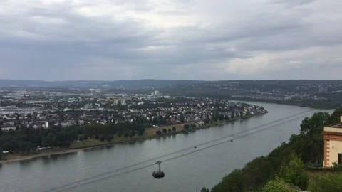 Cable car in Koblenz Stock Footage 114164134