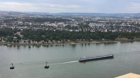 Cable car in Koblenz Stock Footage 114164135