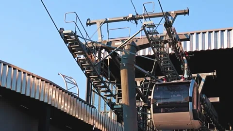 The cable car lift Stock Footage 266547648